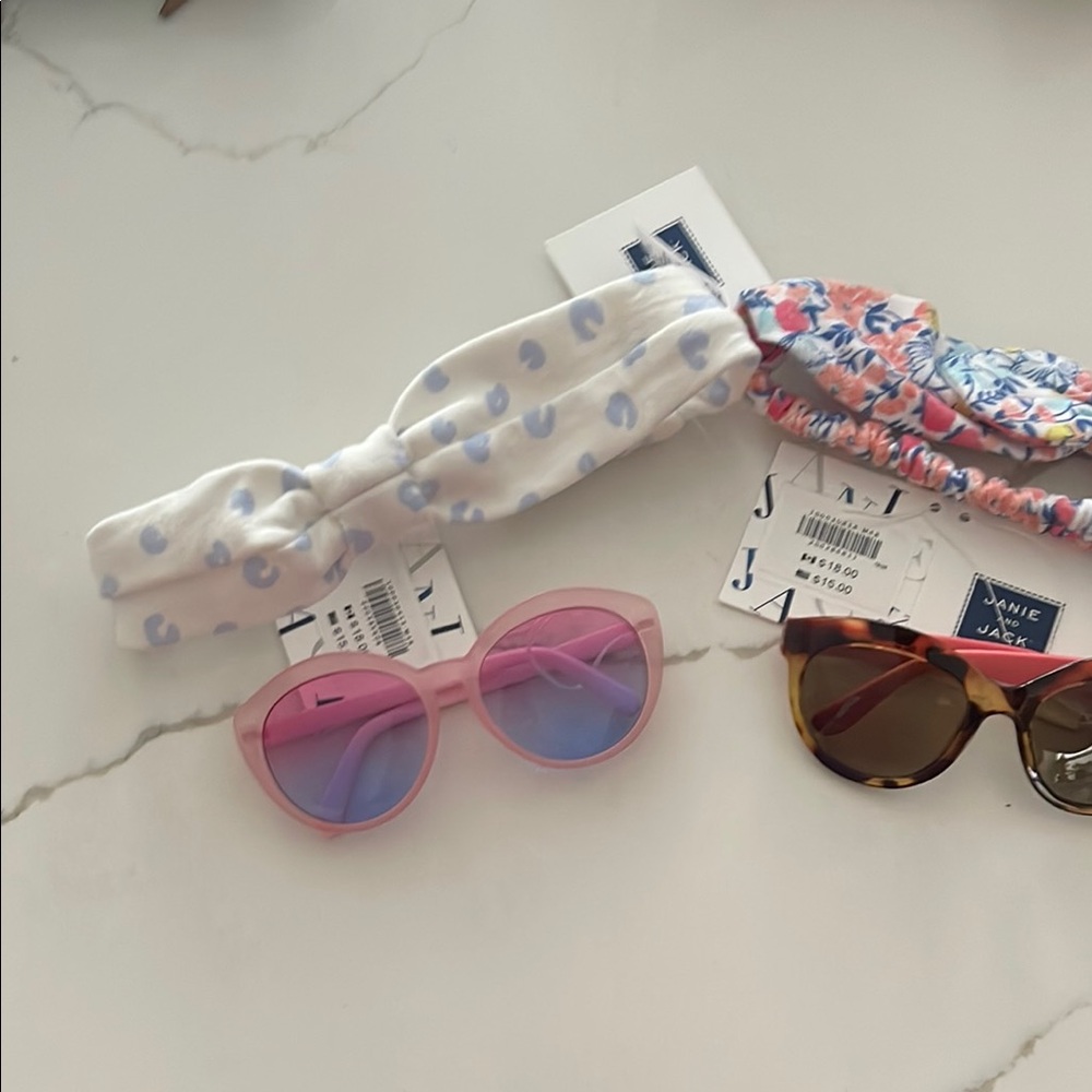 Kids Sunglasses and Headband Set - Pink and Tortoise - Picture 2 of 4